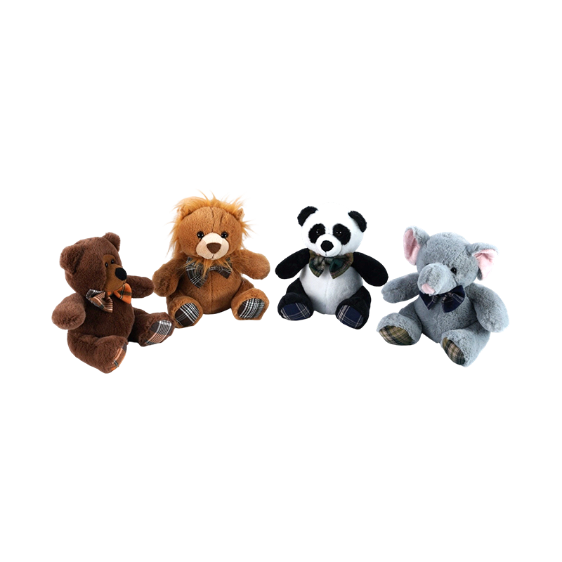 STA01314-3 Мягкие игрушки серии Forest Kingdom (4 стандартных стиля) – Слон, Лев, Панда, Бурый медведь