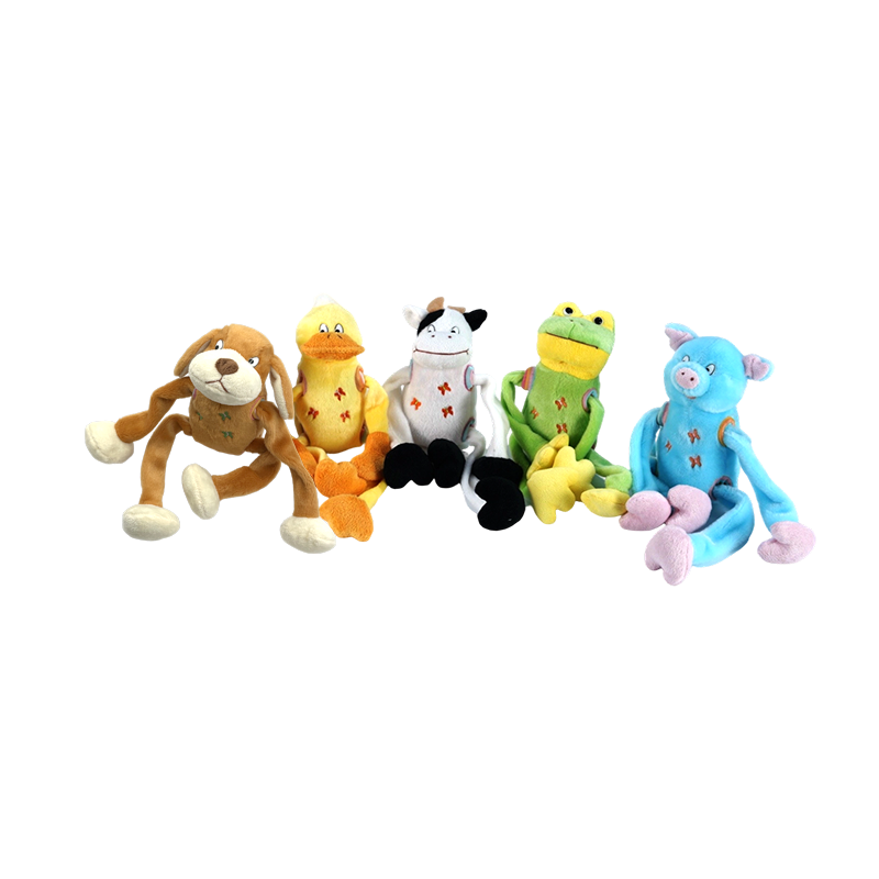 STA0876-1 Мягкие игрушки Shaking Farm в пяти стилях – Корова, Лягушка, Утка, Собака, Свинья